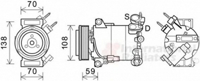 VAN WEZEL 1800k586 -  Компрессор, кондиционер